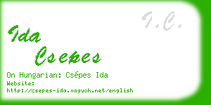 ida csepes business card